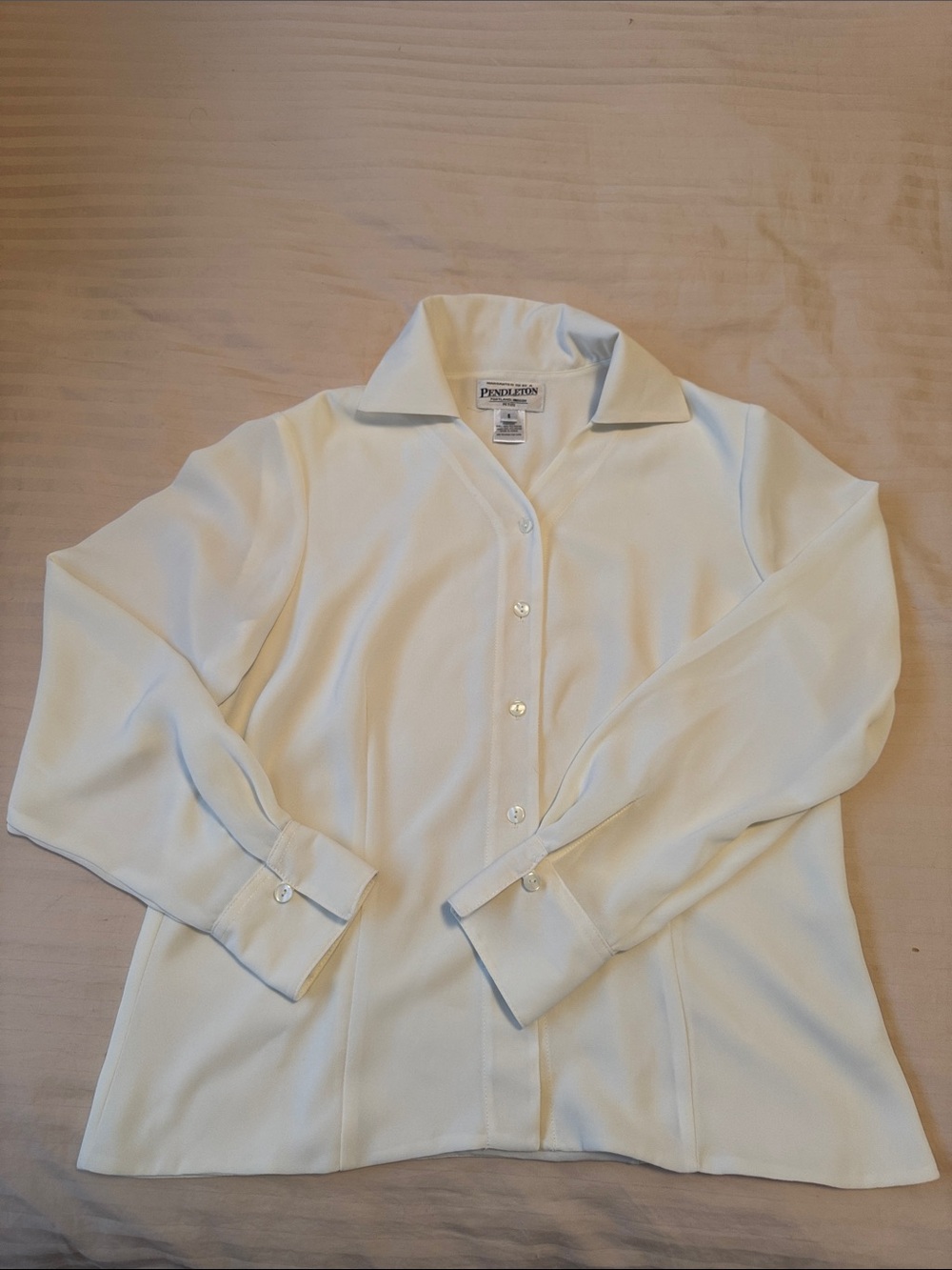 Pendleton Cream Button-Front Long Sleeve Shirt